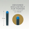Картридж PARKER QUINK Z17 MINI синие чернила для ручек перьевых для Parker (6 шт) CW1950409